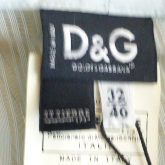 Dolce & Gabbana D&G light blue bow button up long sleeve shirt NWT i46 36 - Picture 8 of 8
